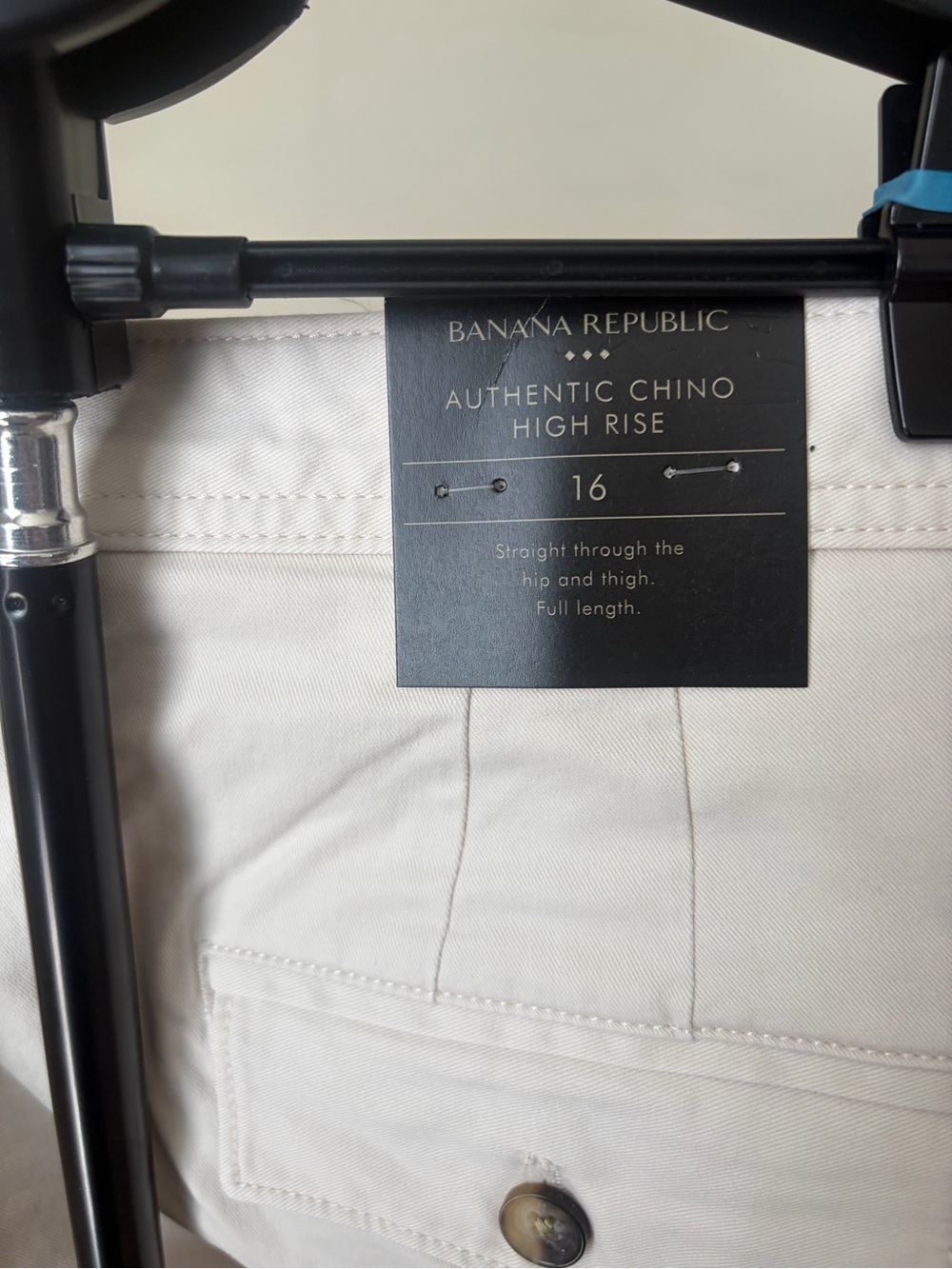 NWT Banana Republic High-Rise Authentic White Chino Pants Sz 16 - Picture 5 of 9